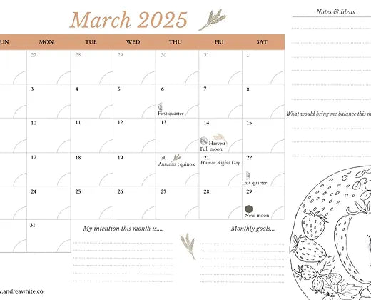 Cyclical Wisdom Calendar 2025Ova The MoonCyclical Wisdom Calendar 2025